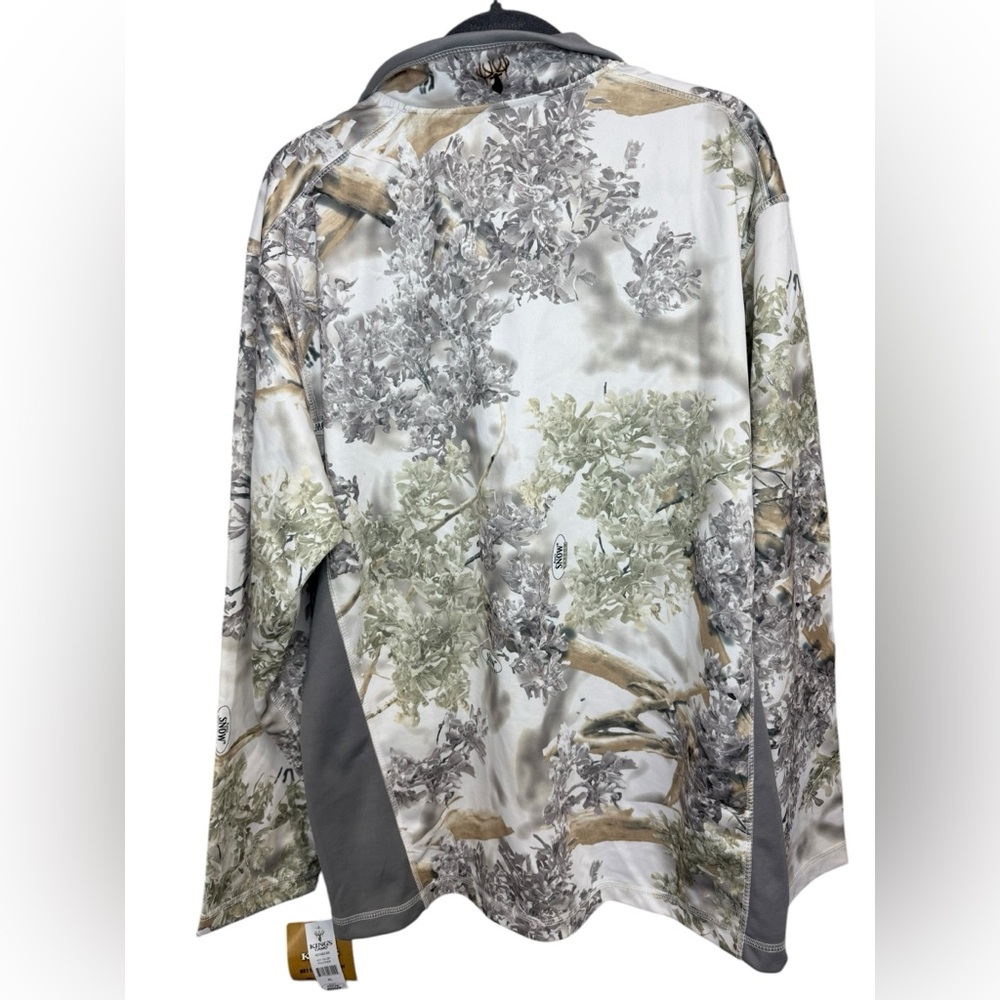 King's Camo KC1 1/4 Zip Pullover in Woodland Shadow camouflage size XL - Picture 4 of 6